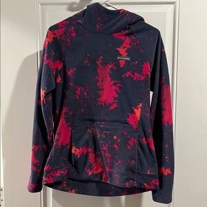 Columbia fleece hoodie with zipper and kangaroo pocket